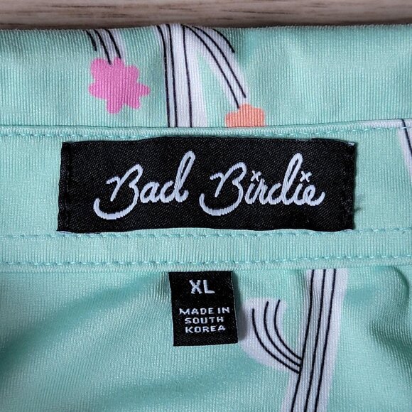 Bad Birdie Polo Shirt Mens XL Cactus Print Golf Performance Stretch Lightweight - Picture 7 of 9